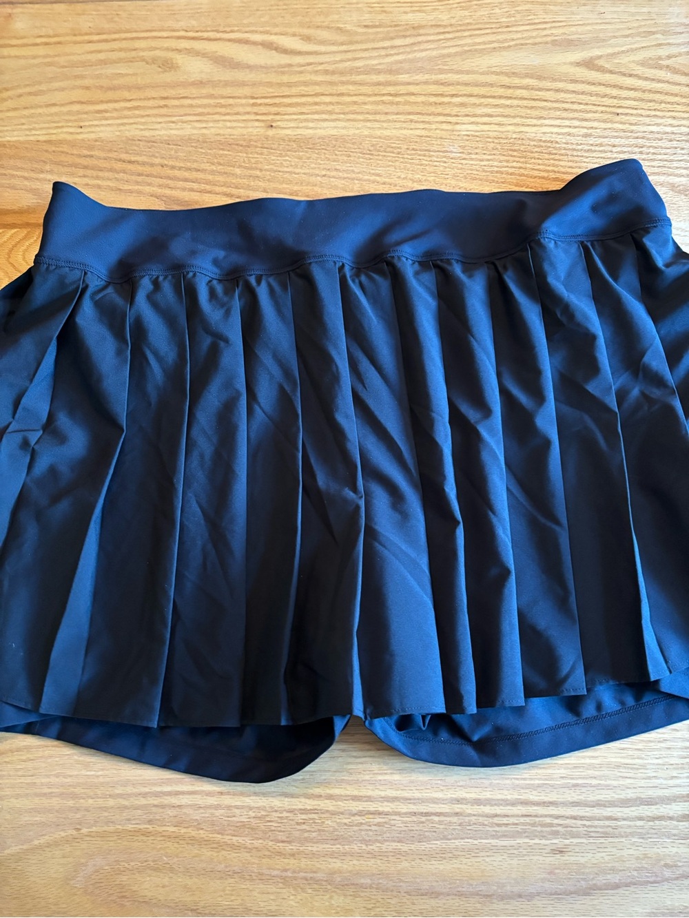 Women’s Never Not Hustling Stretch tech Tennis Skort 3X Black Pleated Activewear